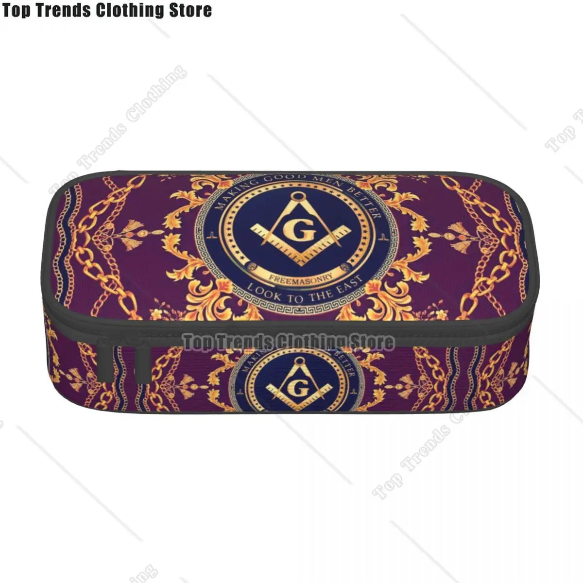 Kawaii Masons Masonic Freemason Pencil Cases for Girl Boy Big Capacity Mason Freemasonry Pencil Pouch Stationery