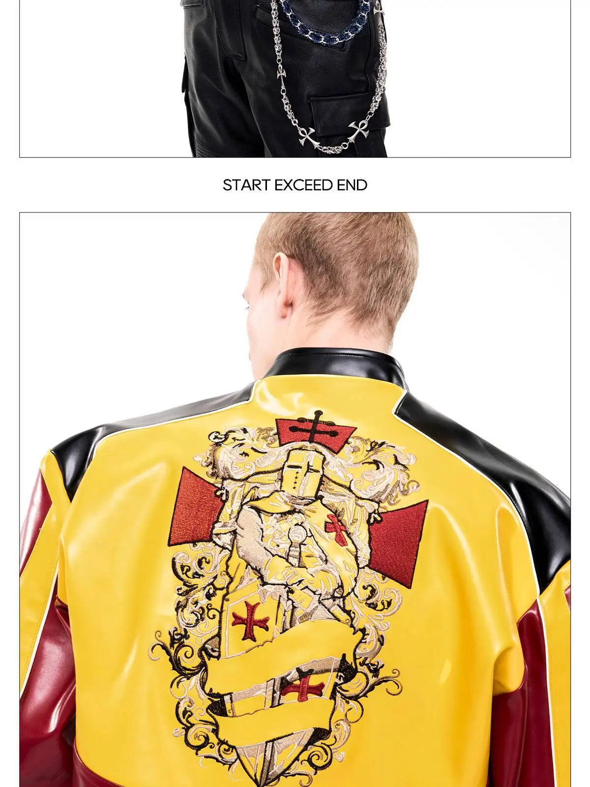 LUZHEN Fashion High Quality Embroidery Pattern Stand Neck Motorcycles Leather Jacket Men's 2025 New Original Short Coat JY4627