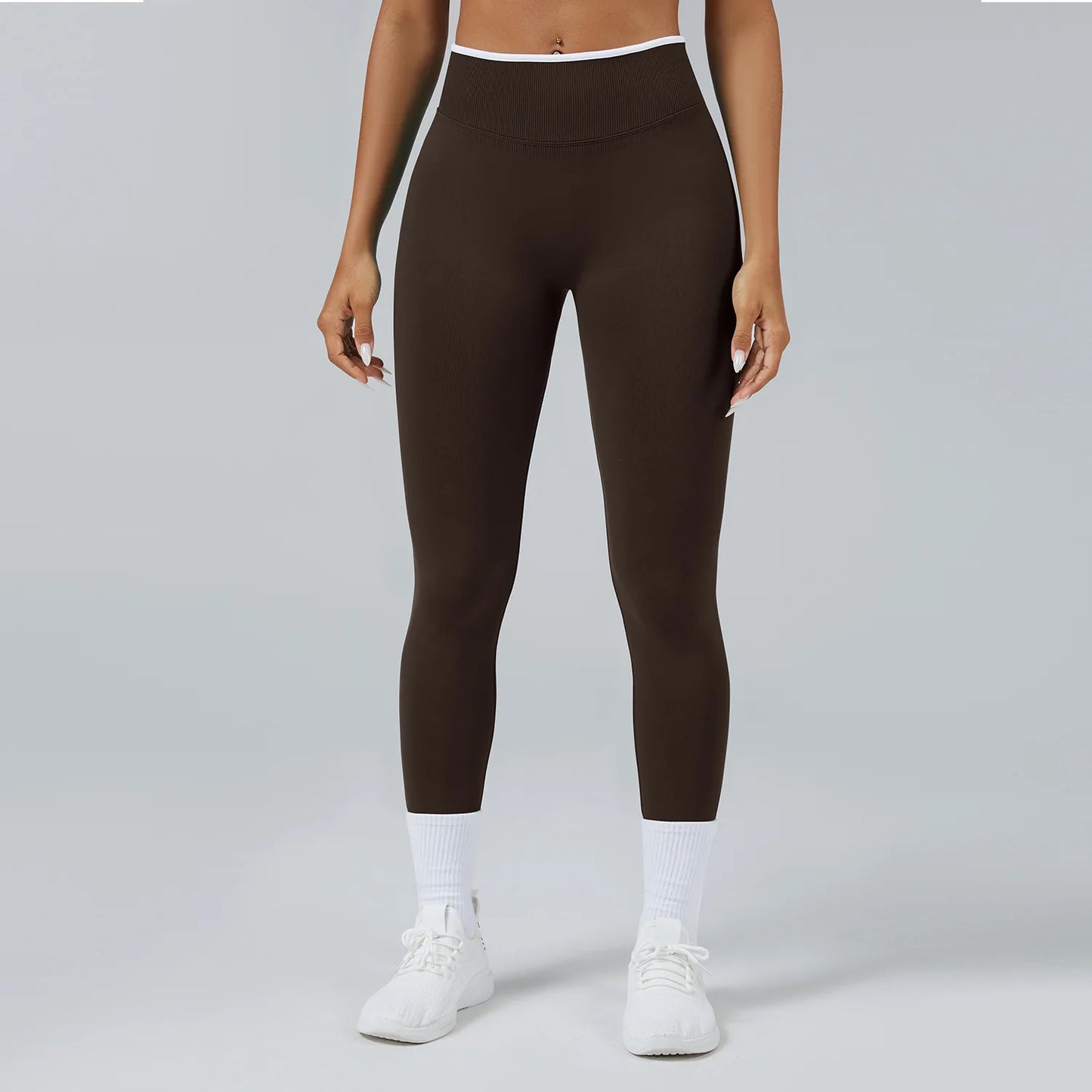 Women Pants Gym Yoga Leggings Hips Lifting Yoga Seamless Sports Clothes Stretchy High Waist Athletic Exercise Fitness Leggings