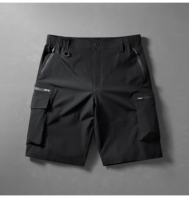 Men's Summer Ice Silk Loose Shorts Outdoor Sports Quick Dry Beach Casual Cargo Five-Point Pants Soft Breathable Daily Sports