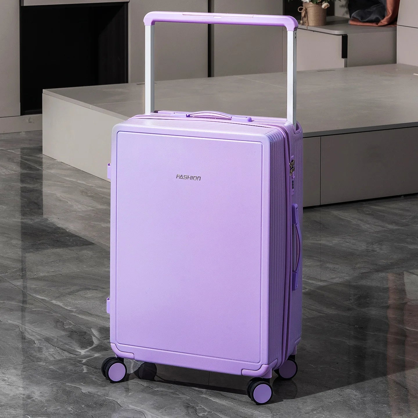 Wide Tie Rod Luggage Aluminum Frame with Durable PC Trolley Case 30 inch Multifunctional Suitcase with Large Capacity