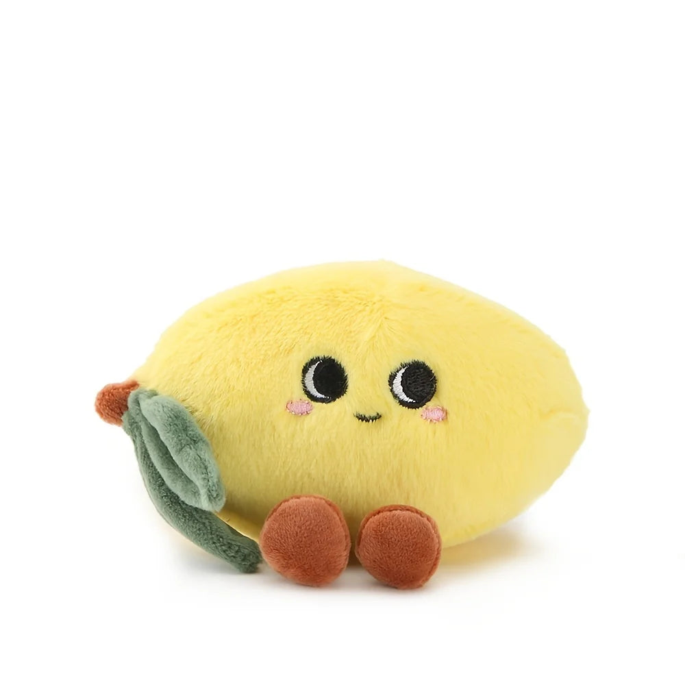 10CM Simulated Fruits Doll Lemon With Cute Face Plush Toys Stuffed Soft Kawaii Decor