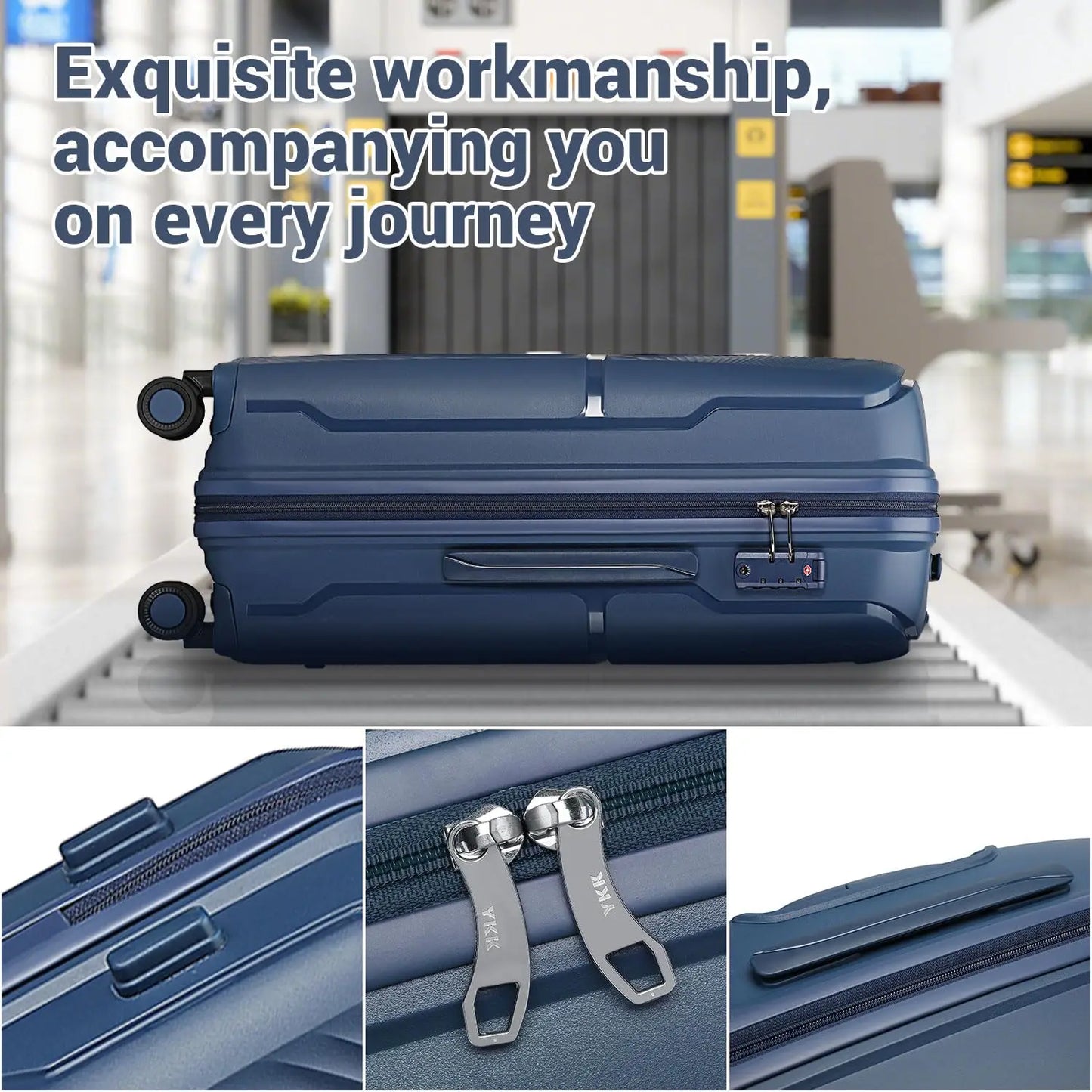 British Traveler Hare Suitcase 4 Spinner wheels TSA Lock Telescopic Handle PP hand luggage Rolling Case suitcase