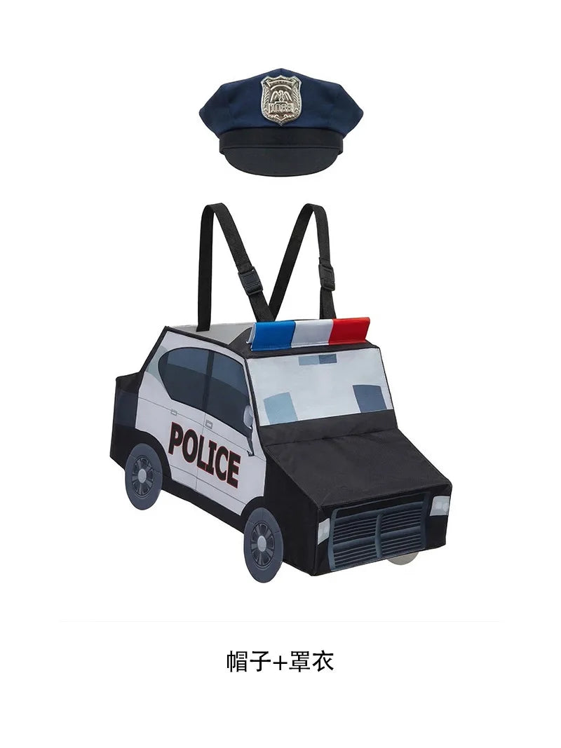 Halloween Carnival Enfant Construction Vehicle Police Car Costume Niño Ambulance Onesie Kindergarten Fire Truck Performance Suit