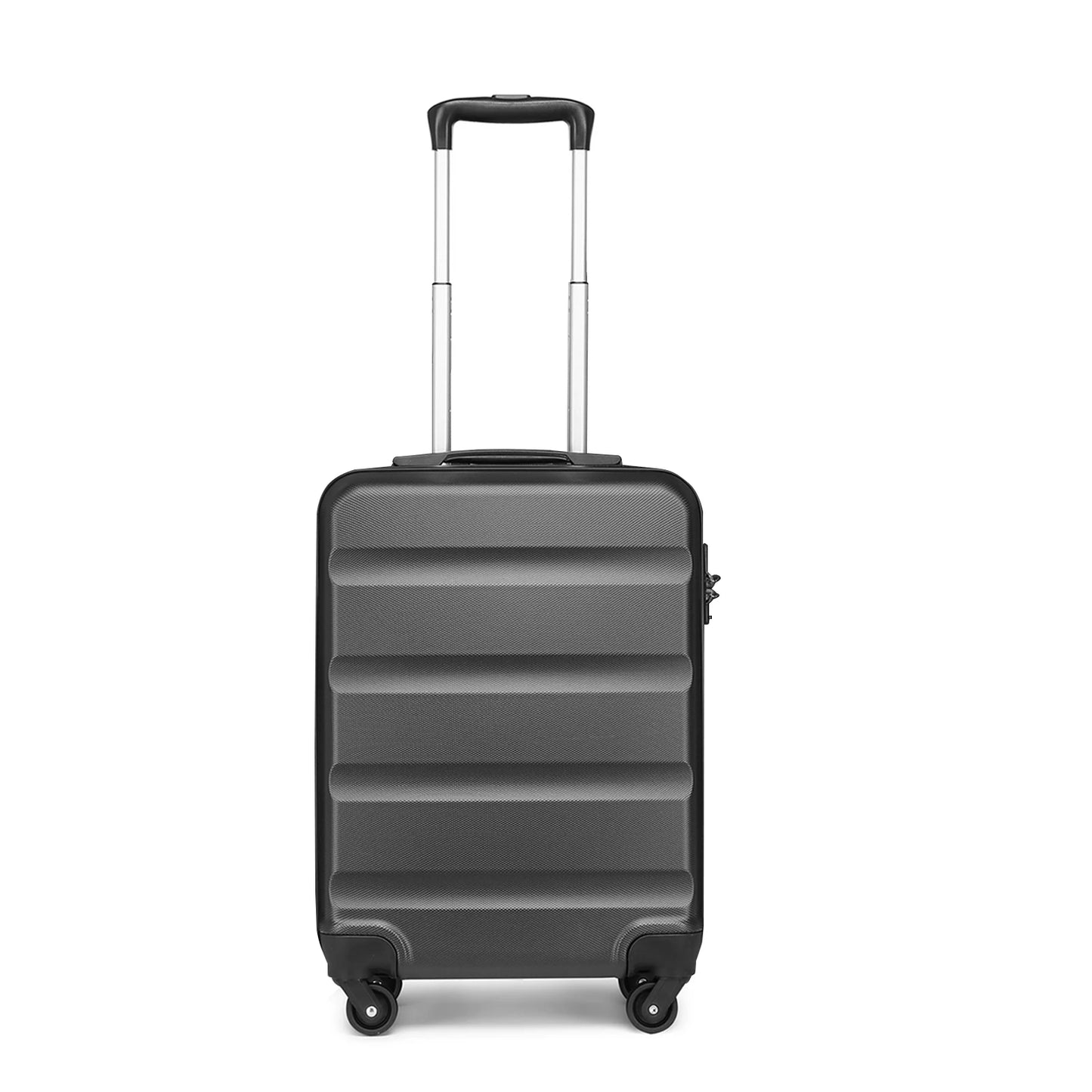 KONO Hardshell Case with 4 spinner wheels and number combination lock, light suitcase, hand luggage, 55/66/75 cm