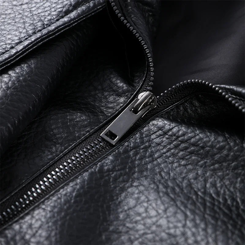 Fashion Leather Women's Jacket Y2k Street Single-breasted High Neck Female Coats 2026 Autumn Black Pu Long Sleeve Lady Jackets