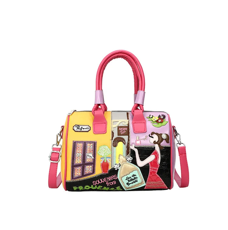 Design Patchwork Zipper 2026 Hot Sale Women's Bags Retro High Quality Women's Bags PU New Personality Stylish Shoulder Bags