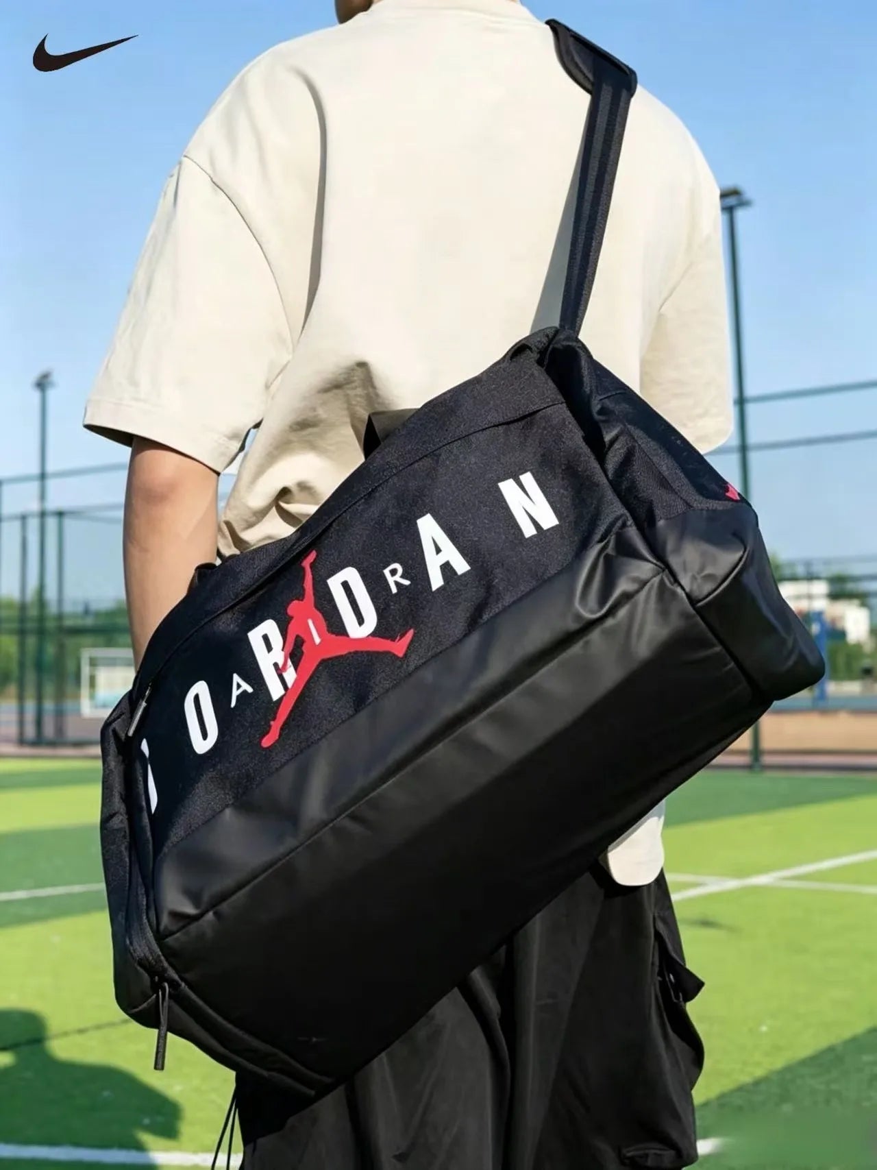 Nike Unisex Training Bag 2026 New Arrival Large Capacity Travel Bag Crossbody Duffle Bag Outdoor Luggage Handbag JD2243027GS-002