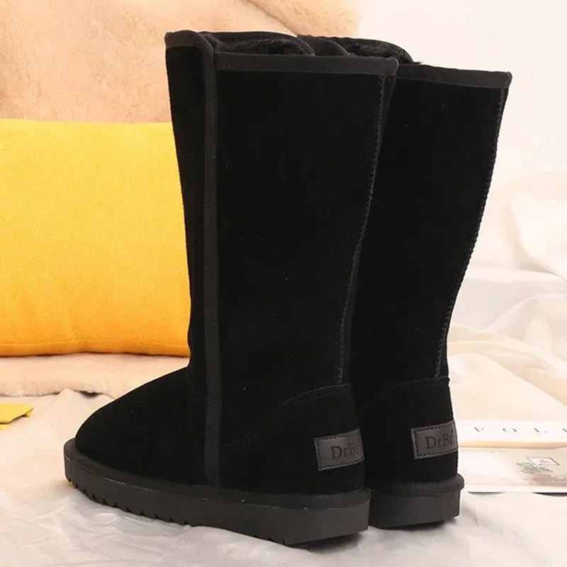 High Quality Classic Ladies Girls Winter Snow Boots  Warm Women's Shoes Fur Plus Velvet Knee Shoes for Women Thigh High Boots