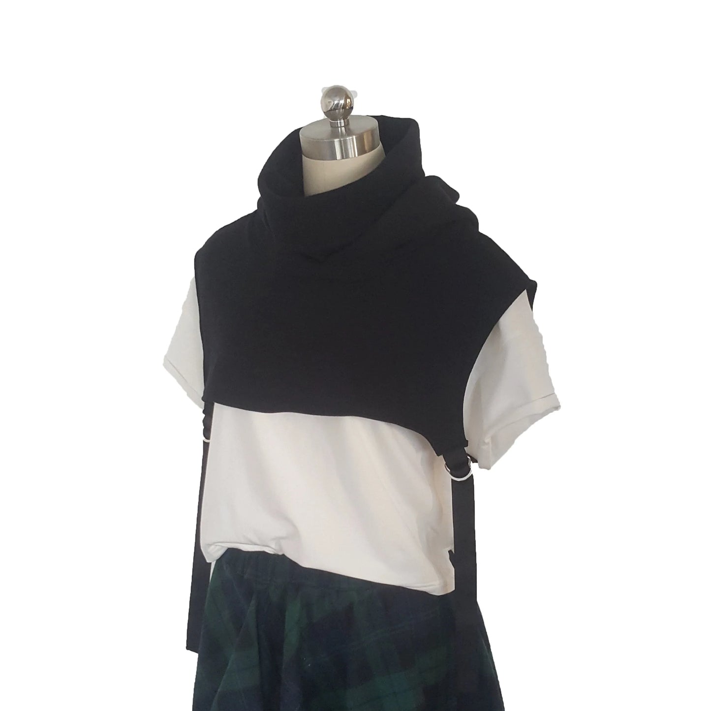 2025 Korean Fashion Hip Hop Punk Cropped Hoodie Men Women Techwear Style Adjustable Sport Casual Sleeveless Hoodies