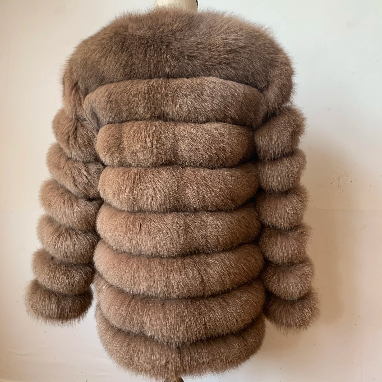 NEW Style Length Sleeves 4in1 Real Fur Coats Women Natural Real Fur Jackets Vest Winter Outerwear Women Fox Fur Coat Quality Fur