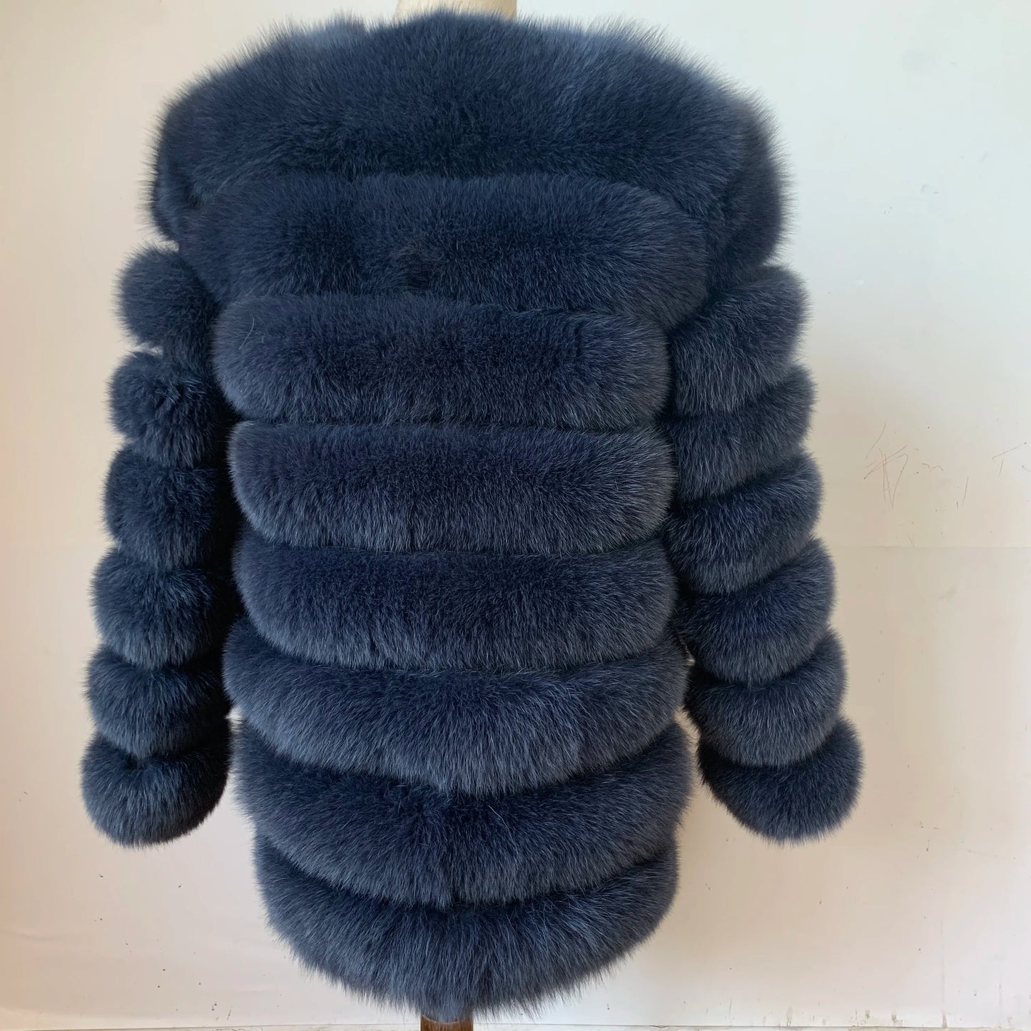 NEW Style Length Sleeves 4in1 Real Fur Coats Women Natural Real Fur Jackets Vest Winter Outerwear Women Fox Fur Coat Quality Fur