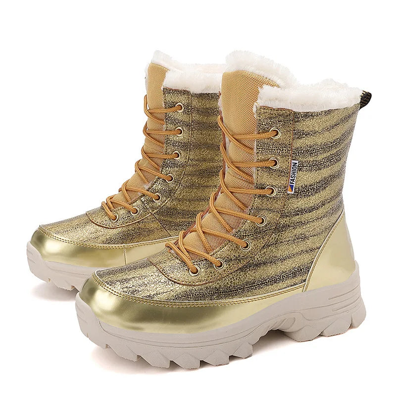 Women's Winter Boots 2026 New High-top Plush Warm Snow Boots for Women Thickened for Extreme Cold Areas Outdoor Boots