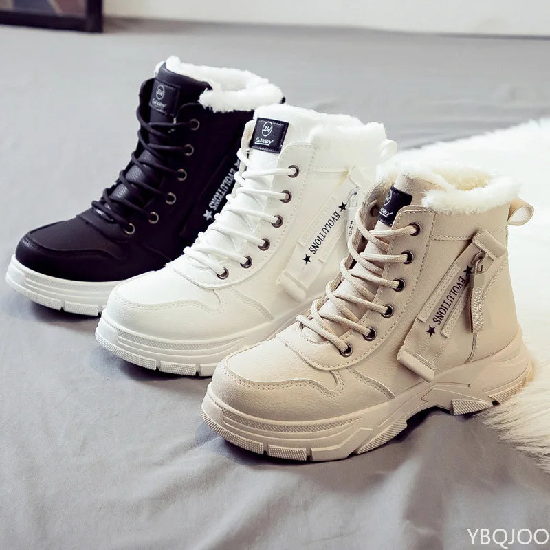 Winter Warm Snow Boots Women's Versatile New Simple Comfortable Daily Casual Anti slip Wear resistant Women's Short Boots