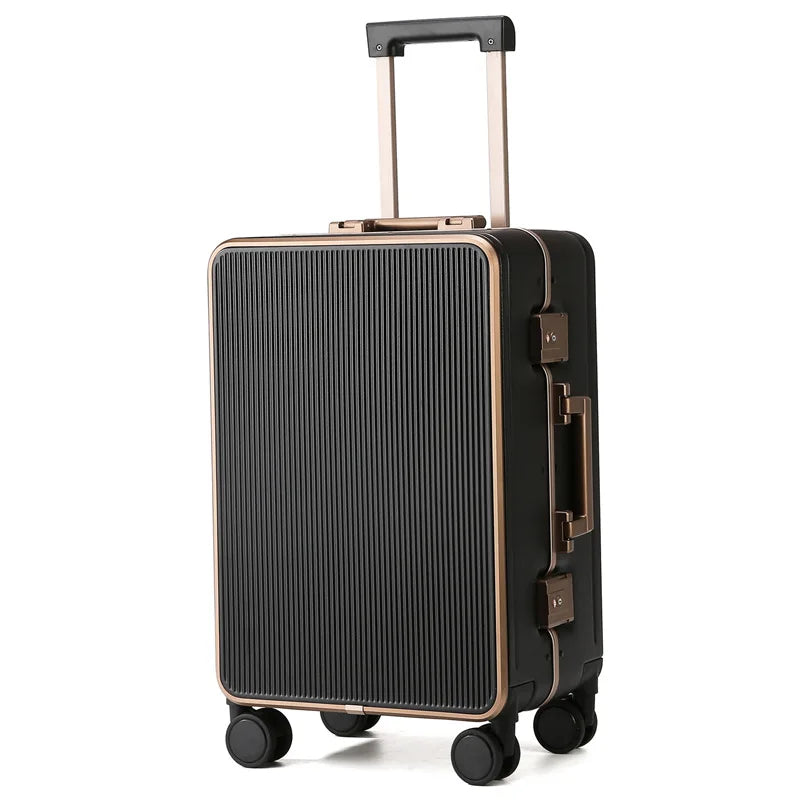 Sturdy Aluminium Frame Suitcase 28 inch Large Size Drop-resistant Trolley Case Business Suitcase 20 inch Boarding Box TSA lock