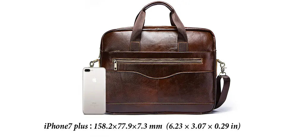 Genuine Leahther Men Briefcase Portable Office Handbag for Laptop Bag High Quality Business Messenger Shoulder Bags Travelling