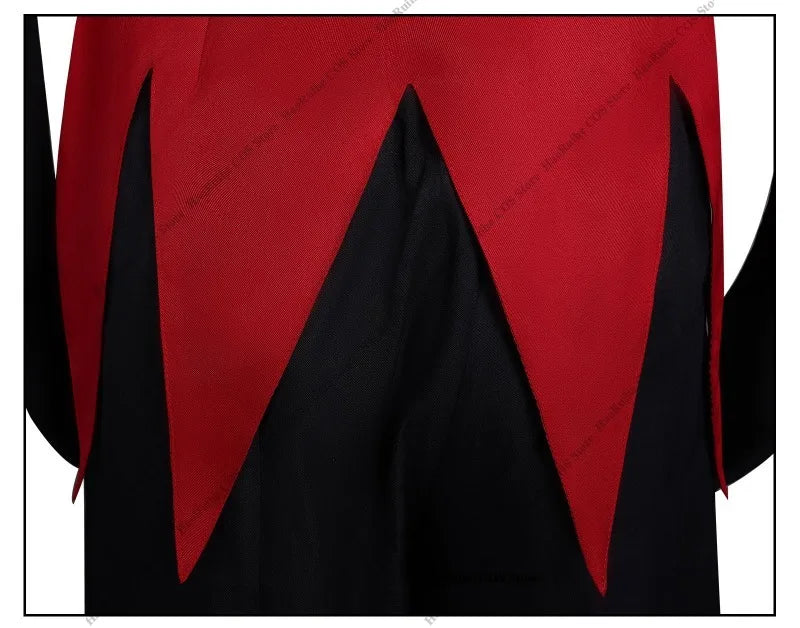 Hot The Freak Circus Pierrot Jester Harlequin Cosplay Costume Adult Clown Top Pant Wigs Joker Uniform Halloween Costume Carnival