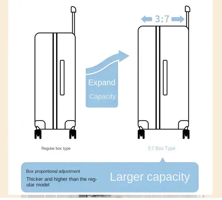Large Capacity Suitcase 30/32 inchThickened Strong and Durable Aluminium Frame Luggage Trolley Case 20-28 inch Carry-on Suitcase
