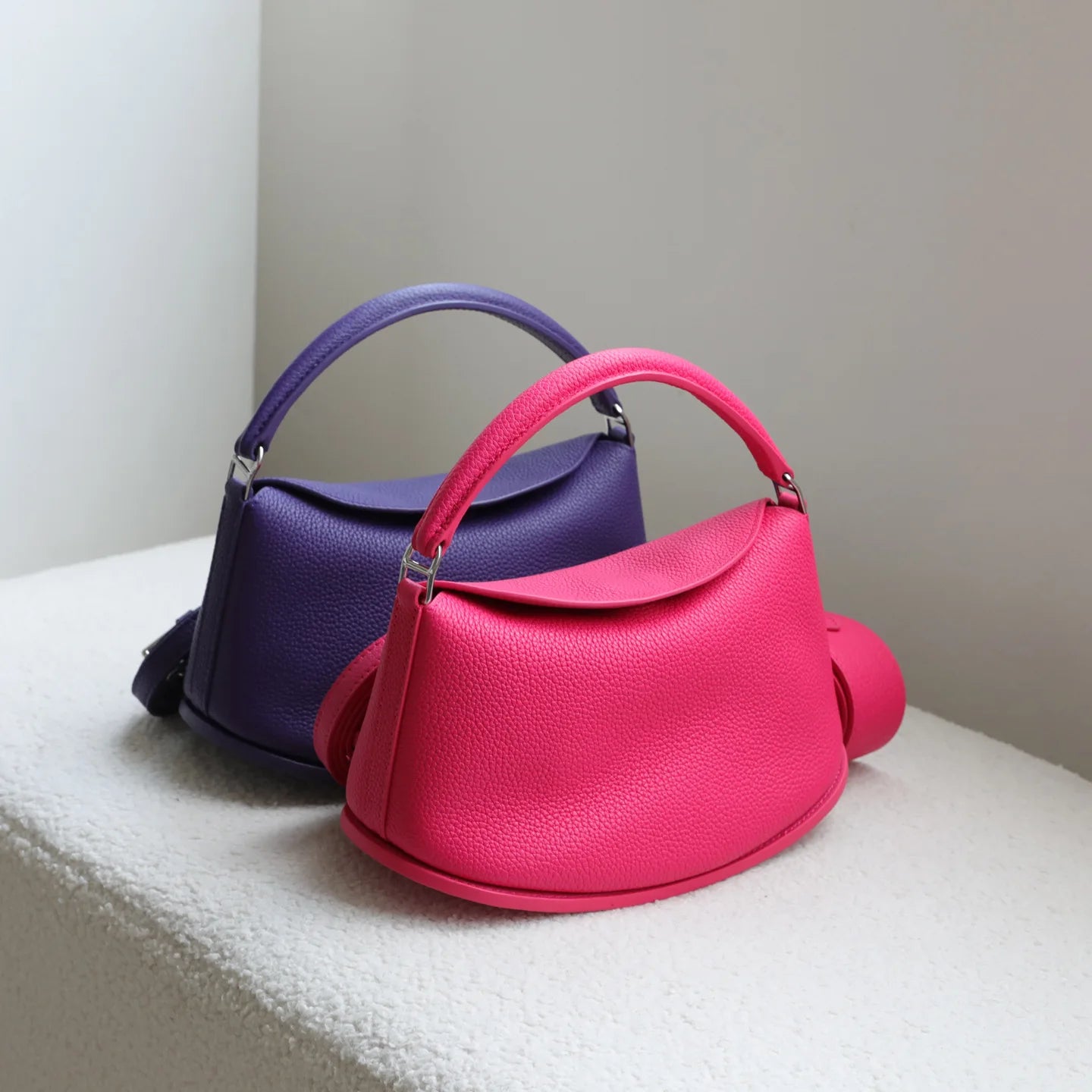 Spring Summer Full Grain Leather Women's Hobo Bag, Minimalist Lazy 3 Way Shoulder Crossbody Handbag, Daily Commute Tote