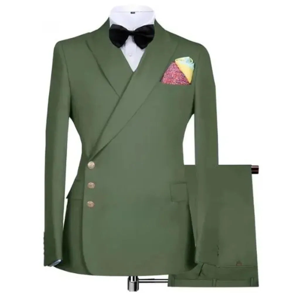 Formal Men Suits Spacial Design 3 Buttons Blazer Pants Business Wedding Groom Prom Tailored Made Suits For Men