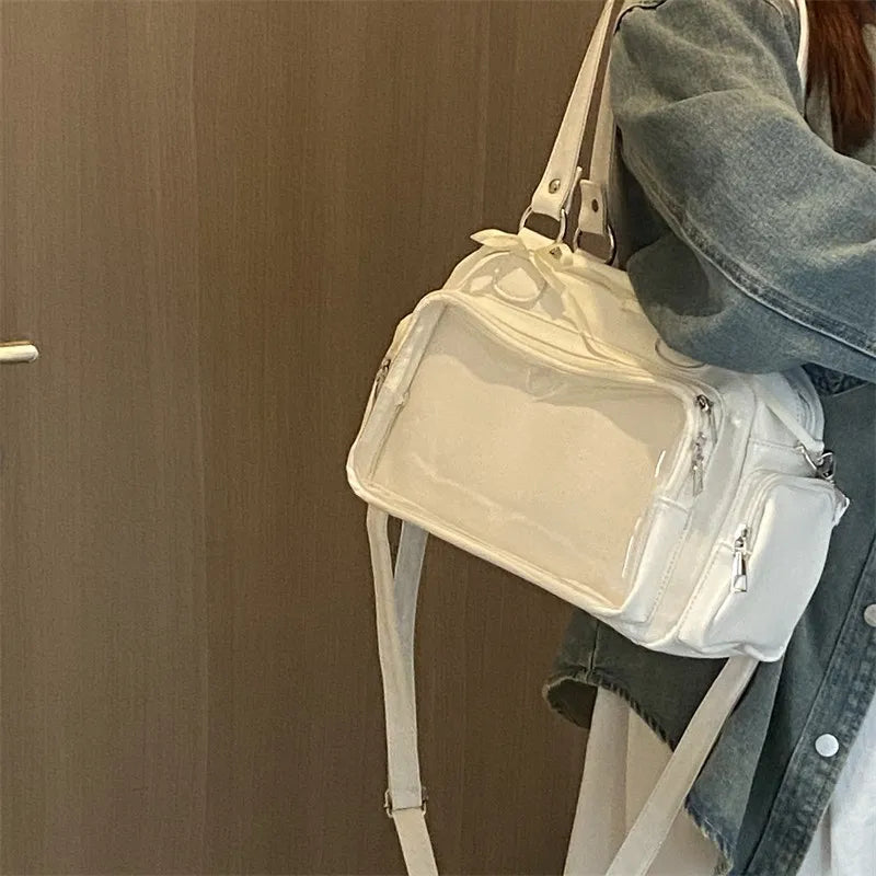 Anime Two-Dimension Japanese Uniform Bag Jk Shoulder Bag Large Capacity Crossbody Versatile Badge Display Bag Doll Itabag Purse