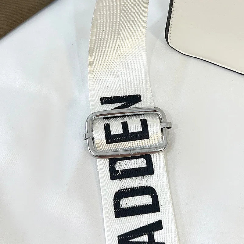 Trendy Commuter Women's Shoulder Bag Fashionable Letter Print Simple Urban Style PU Material Medium Size Zipper Opening Cross...
