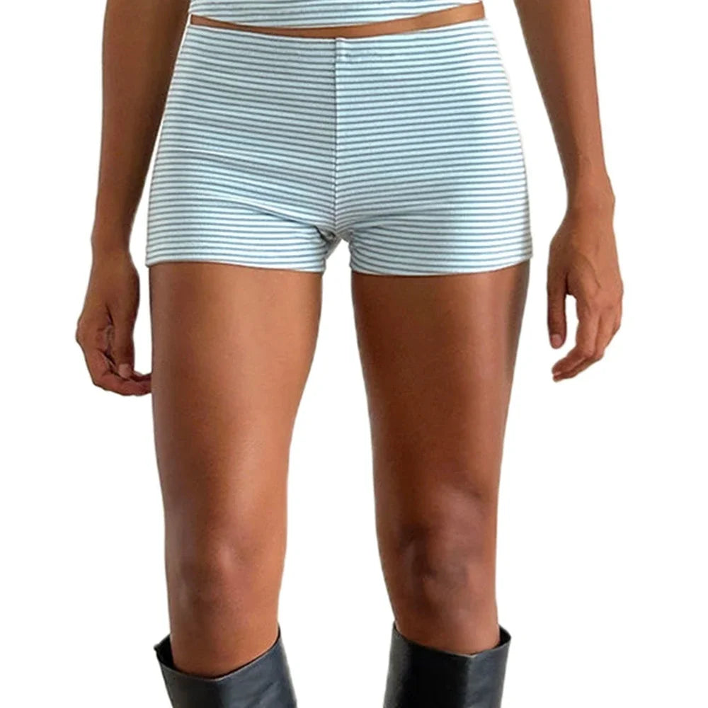 Women Waffle Knit Lounge Shorts Slim Fit Foldover Pajama Shorts Summer Casual Low Waist Fold Over Shorts Bottoms