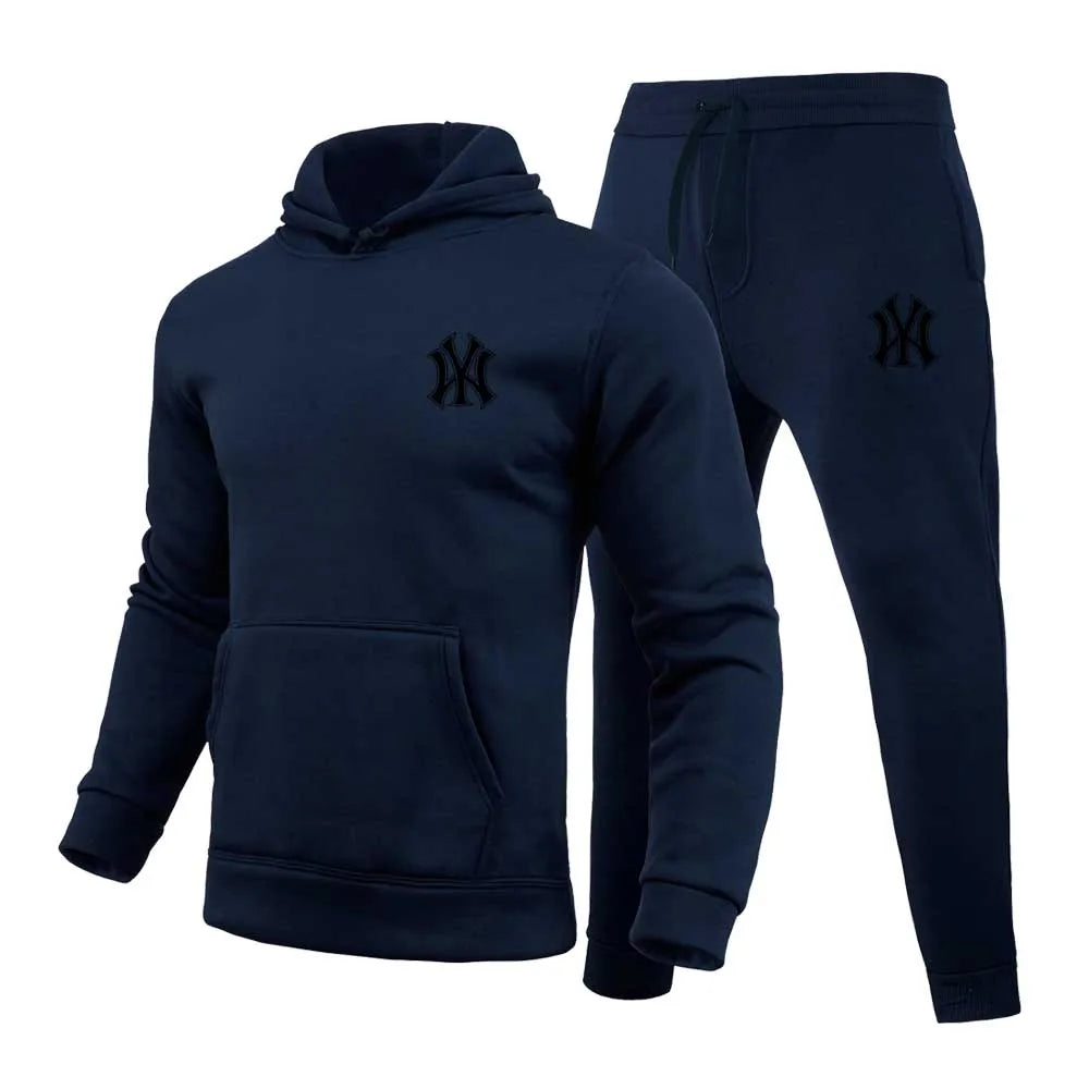 Sportswear, hoodies, drawstring pants, men's sports hoodies, running sportswear for autumn and winter