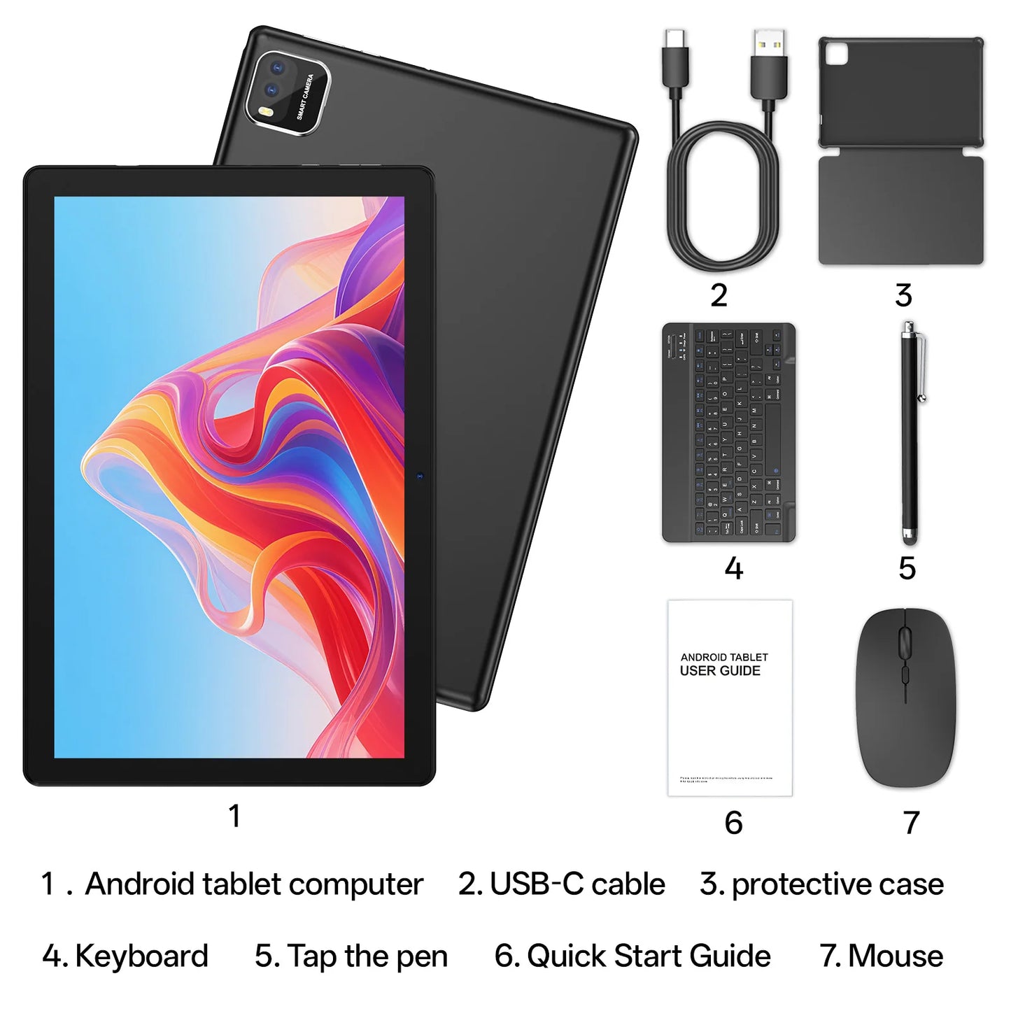 2026 Model Tablet | Brand New Android 16 | 10.0-inch Display | 12GB (3GB+9GB Virtual) RAM + 64GB ROM | Dual Cameras | 6,000mAh