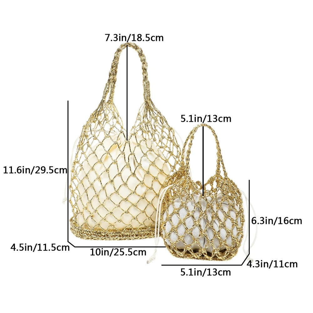 MOODS Handmade Woven Design Round Handle Handbags For Women Eco-friendly Craft Paper Hollow-out Luxury Designer Top-handle Bags