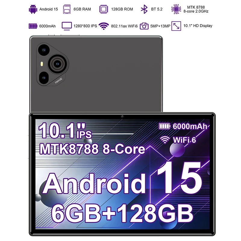 2026 New Google Pad 10.1 Inch Tablets Octa Core 6GB RAM 128GB ROM Dual 4G LTE 5G WiFi Android Tablet PC 6000mAh