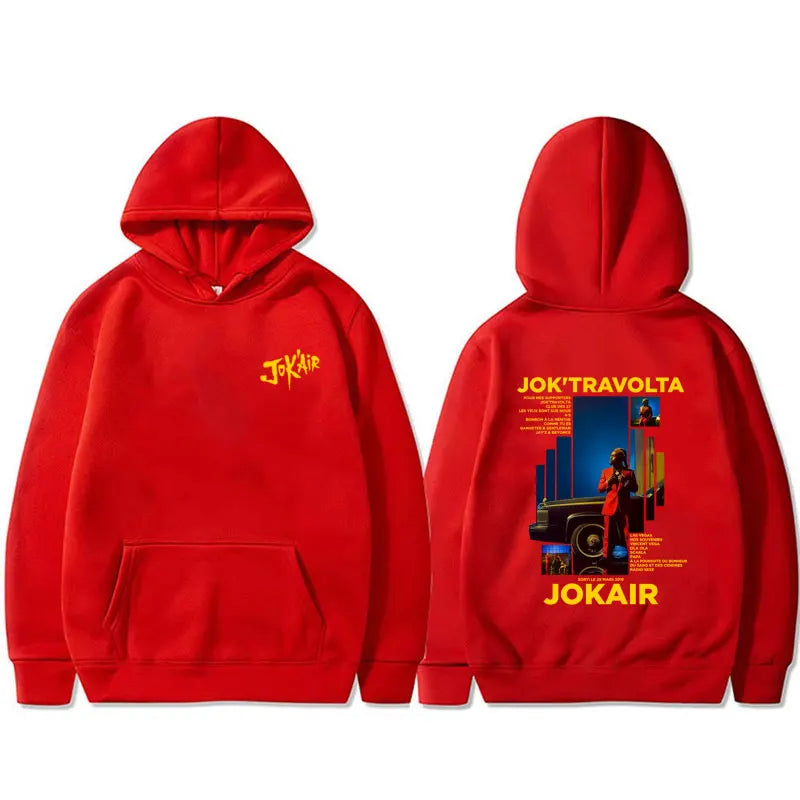 Rapper Jok'air Jok'travolta Graphic Hoodie Men Women Hip Hop Pop Music Pullover Hoodies Male Casual Cotton Vintage Sweatshirt