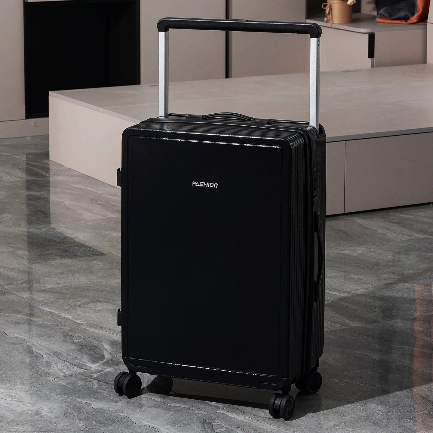 Wide Tie Rod Luggage Aluminum Frame with Durable PC Trolley Case 30 inch Multifunctional Suitcase with Large Capacity