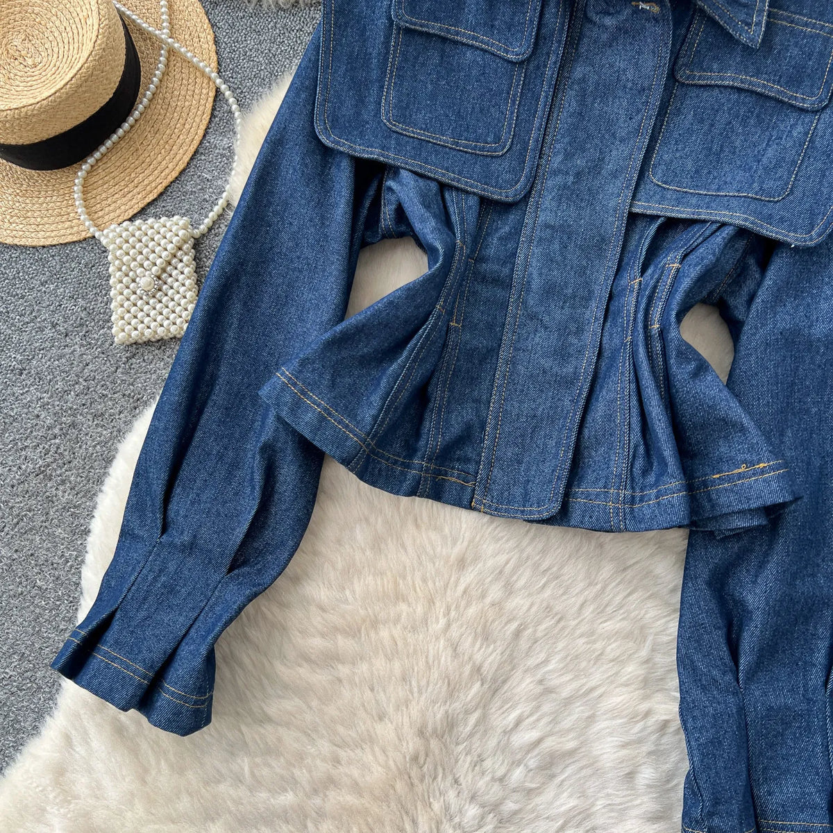SINGREINY Fashion Senior Denim Jacket New French Classic Lapel Full Sleeves Slim Outwear Women Autumn Chic Elegant Workwear Coat