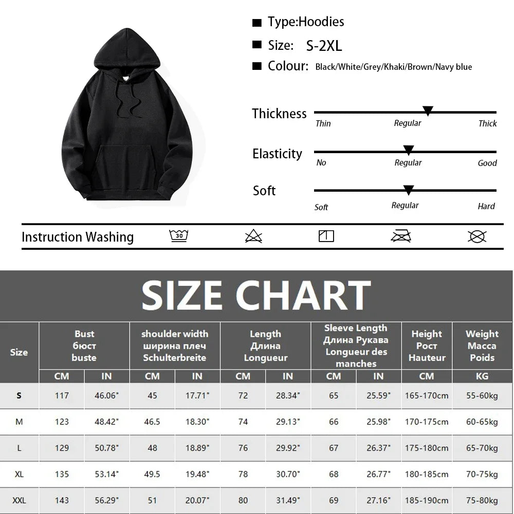 Solid Color Sports Casual Hoodies Men Women Spring Autumn Fleece Warm Sweatshirts Hip Hop Streetwear Fashion Loose Pullover Tops