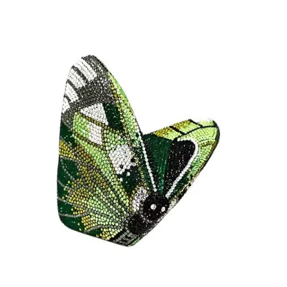 XIYUAN Butterfly Shaped Crystal Evening Bags Women Sparkling Rhinestone Clutch Purse Wedding Party Bridal Handbag Black Diamonds