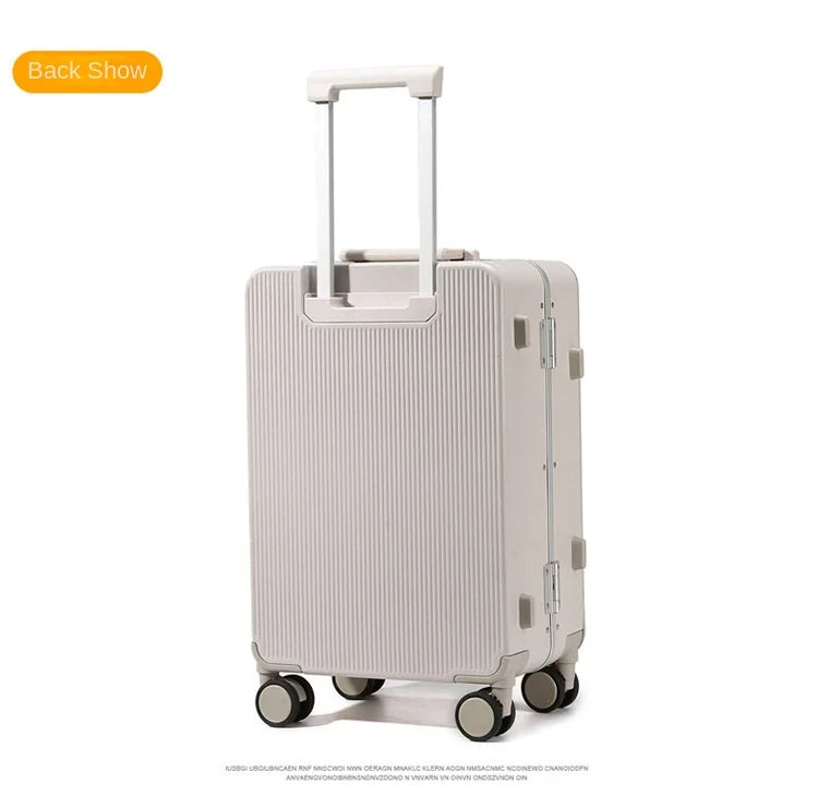 Sturdy Aluminium Frame Suitcase 28 inch Large Size Drop-resistant Trolley Case Business Suitcase 20 inch Boarding Box TSA lock