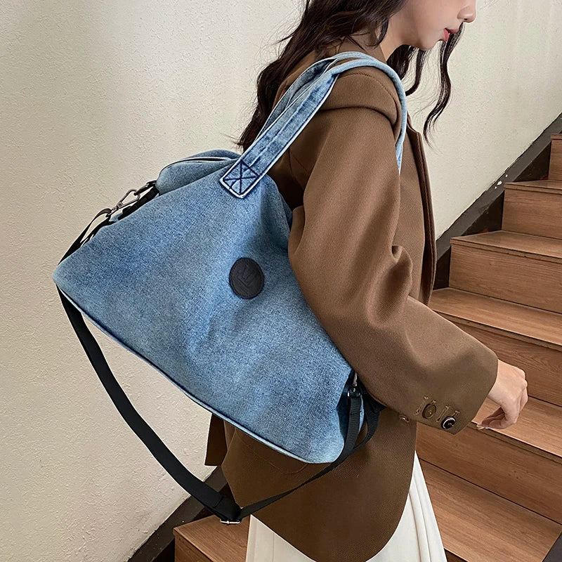 Fashion Big Denim Handbag Women Bag Lady Shoulder Messenger Bags Jeans Luxury Female Large Capacity Travel Tote bags
