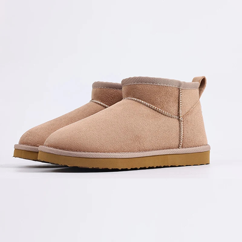 Comwarm Winter Fuzzy Snow Boots Women Fashion Brand Plush Short Ankle Boots Indoor Cotton Women Shoes Fur Home Women Mini Boots
