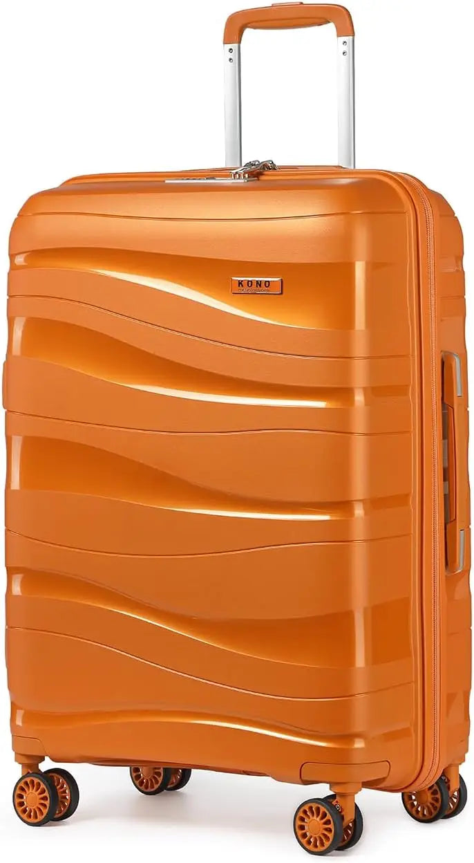 KONO Suitcase Lightweight Hard Case Trolley suitcase with TSA Lock Polypropylene (M/L/XL) (2/3/4 Pcs set)