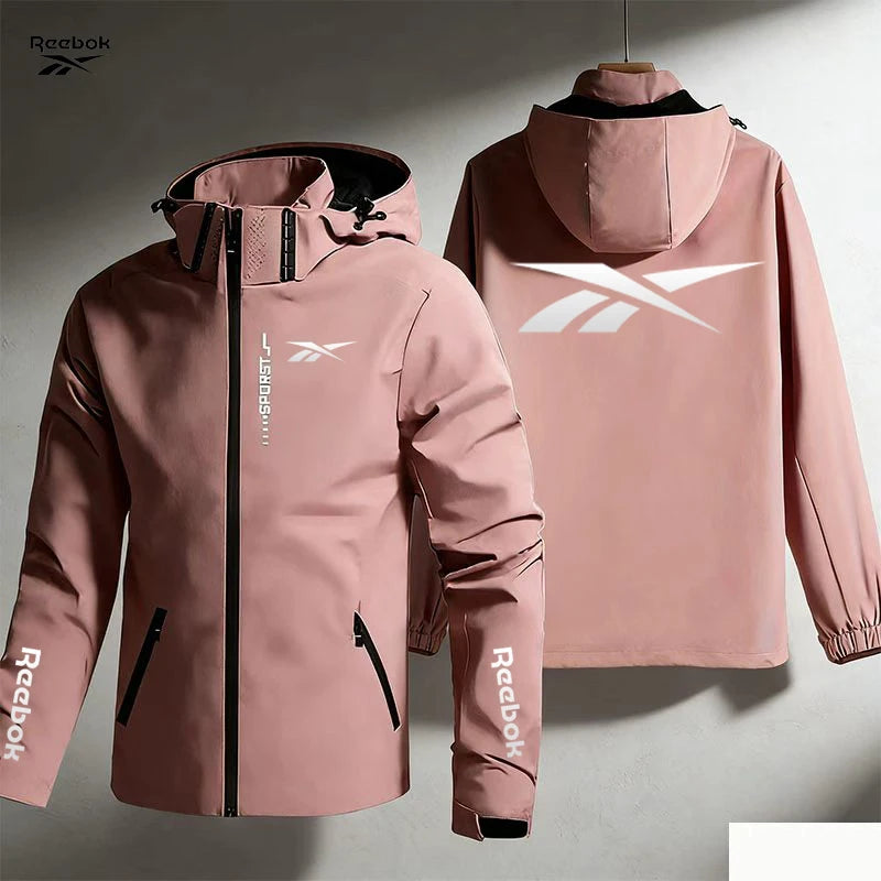 Reebok Motorcycle Jacket - Men's Hooded Windproof and Waterproof Jacket - Removable Hood Zipper - Suitable for Cycling, Mountain