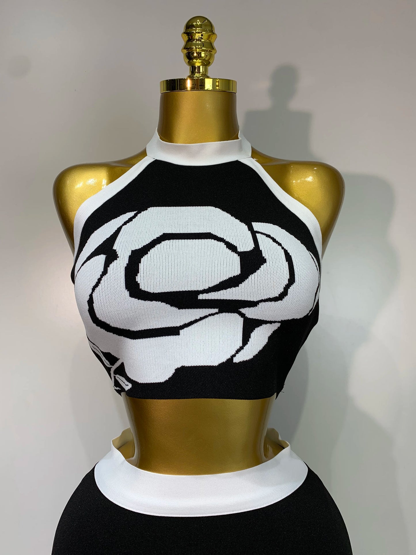 2025 New Arrival Women Sexy Halter Backless Bodycon Two Pieces Bandage Dress Nightclub Party Celebrate Birthday Elegant Dresses