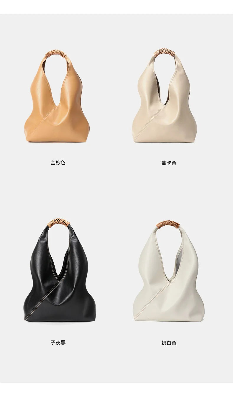 YANATARI Female Genuine Leather Bag Large Capacity Handbags Shoulder Bag Big Tote Bags for Women Shopping Bag Large Luxury Bag