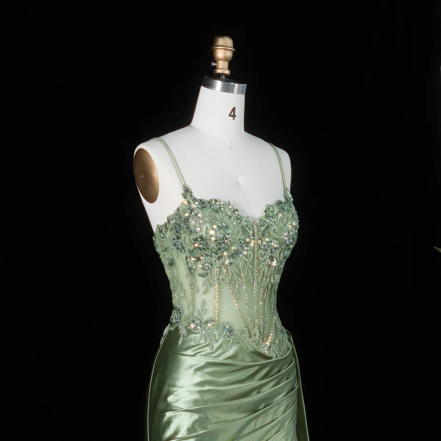 Sharon Said Women' s Floral Wedding Party Gown 2026 Draped Elegant Sequined Evening Prom Dresses with Side Slit SH197 Customized