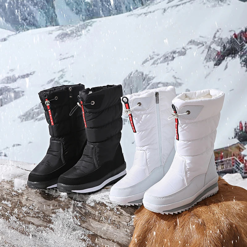 Autumn and Winter Cold-Proof Snow Boots for Men and Women, New Style, Fleece-Lined, Thickened, Non-Slip Cotton Shoes, Waterproof