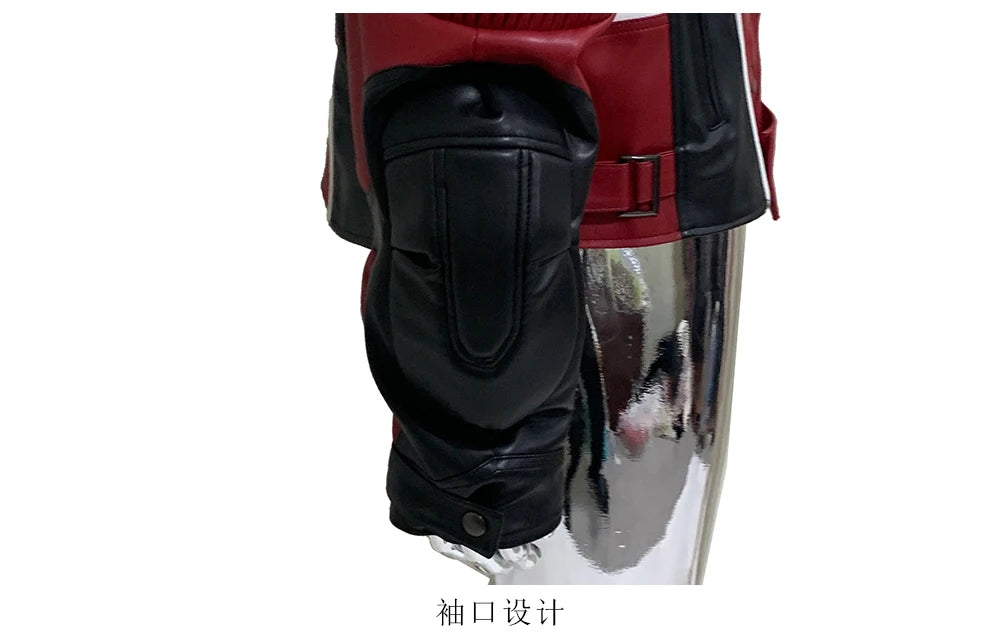 Nerazzurri Autumn Winter Short Color Block Pu Leather Racer Jacket Men Shoulder Pads Rivet Zipper Luxury Designer Clothes 2025