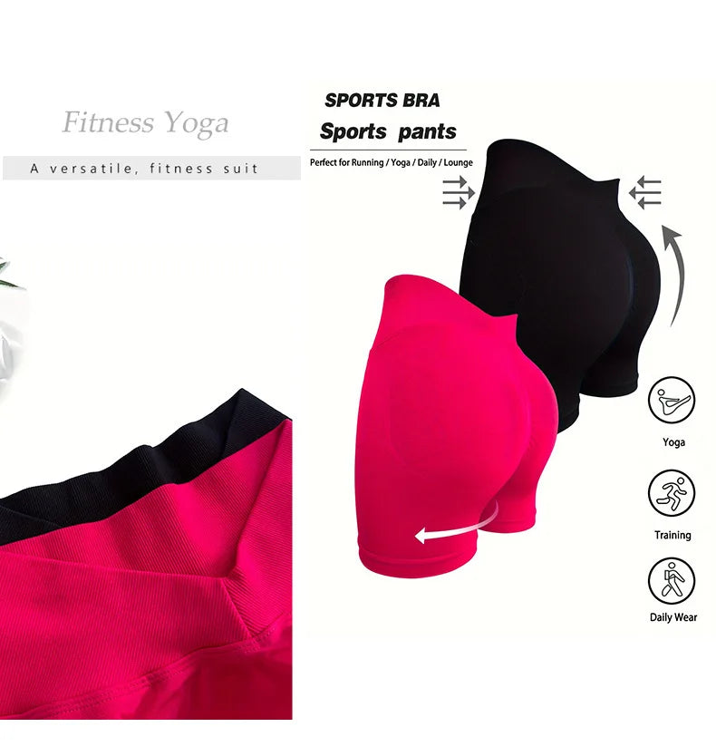 Women Summer V- Waisted Yoga Shorts Fashionable and Sexy Running Fitness Pants Gym High Elastic Hip Liftting Sports Shorts