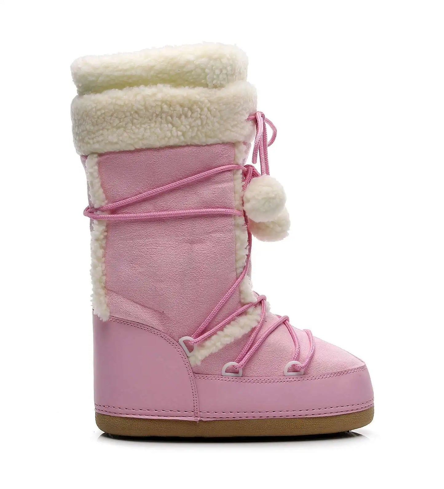 Women's Winter Boots 2026 Women Snow Boots Cold-proof Warm Mid-calf Pink Space Boots Slip-resistant Cotton Woman Winter Shoes