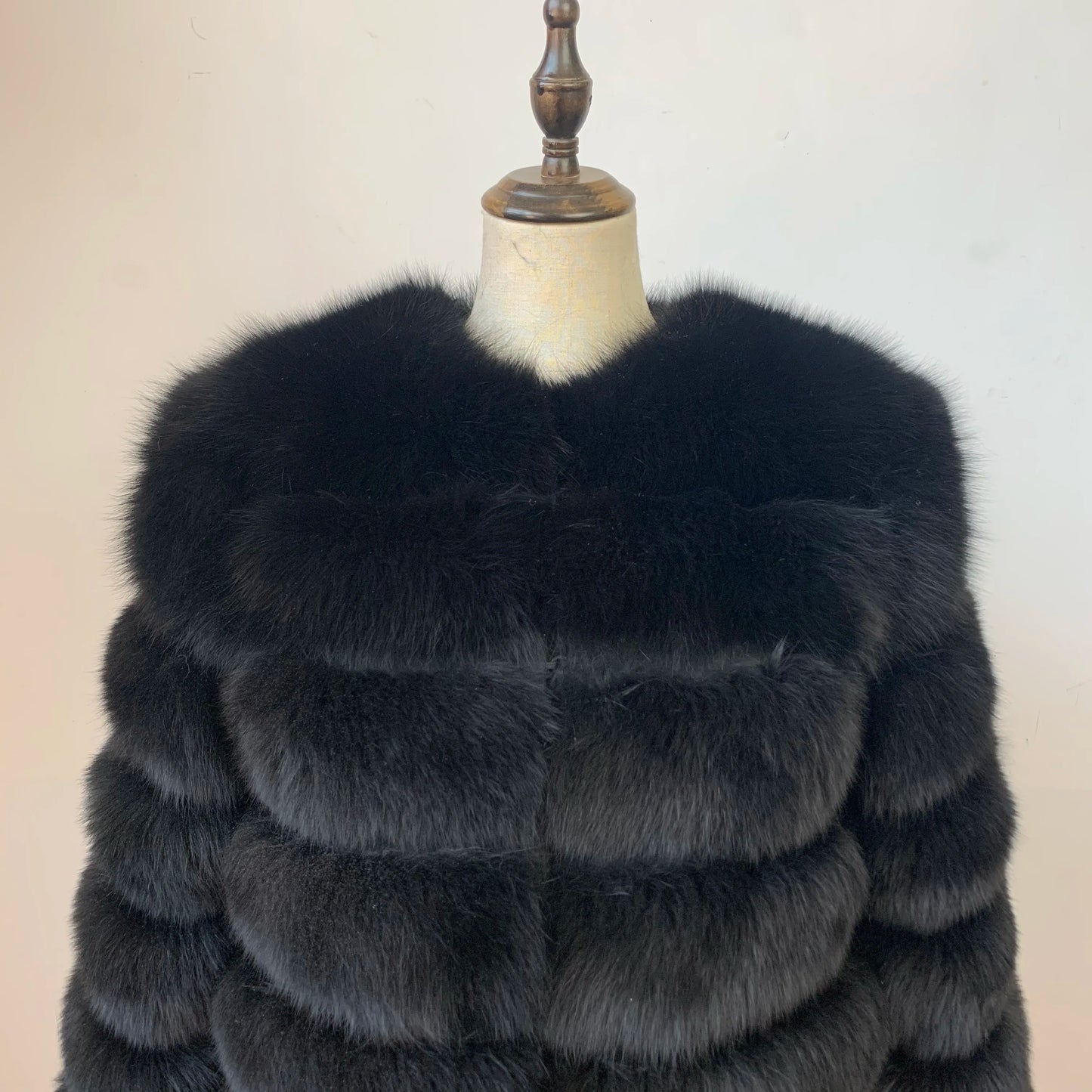 NEW Style Length Sleeves 4in1 Real Fur Coats Women Natural Real Fur Jackets Vest Winter Outerwear Women Fox Fur Coat Quality Fur