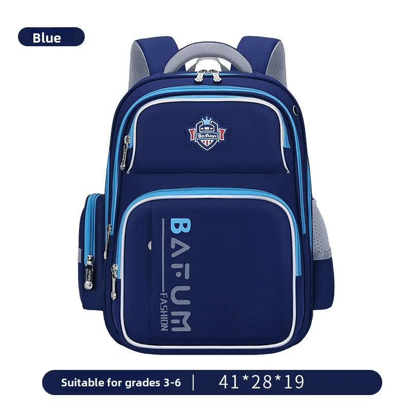 2025 New Design Large Capacity Ergonomic Teen School Backpack Waterproof Lightweight Spine Protection for Grades 1-3-6 Students